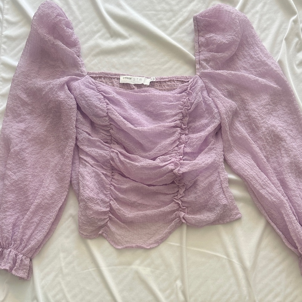 ASTR Lavender Ruched Women's Top
